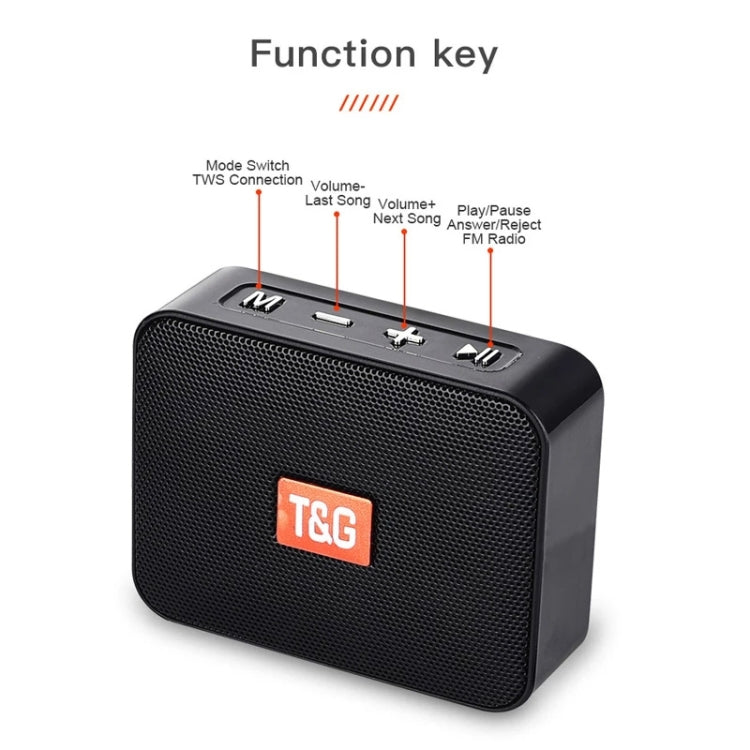 T&G TG166 Color Portable Wireless Bluetooth Small Speaker(Black) - Mini Speaker by T&G | Online Shopping UK | buy2fix