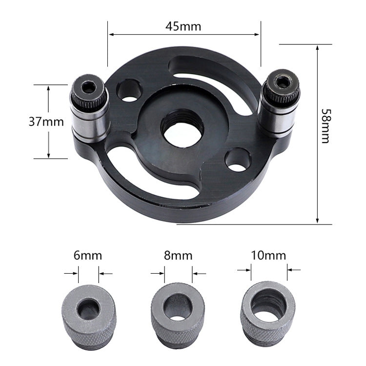 Woodworking Straight Hole Puncher Self-Centering Dowel Splicing Drilling Locator Woodworking Drilling Tool, Style: Black+7 PCS Drill Bit+60 Wood Tip - Others by buy2fix | Online Shopping UK | buy2fix