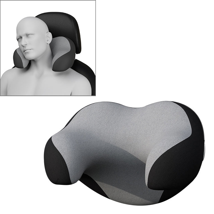 U-shaped Car Headrest Car Memory Foam Neck Pillow(Black Gray) - Seat Accessories by buy2fix | Online Shopping UK | buy2fix