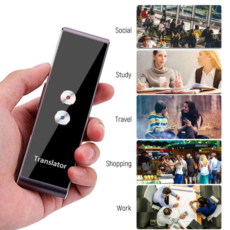 T8 Pocket Language Translator Voice 30 Languages Two Way Real Time Intercom Portable Translator For Personal Learning Travelling Black - Consumer Electronics by buy2fix | Online Shopping UK | buy2fix