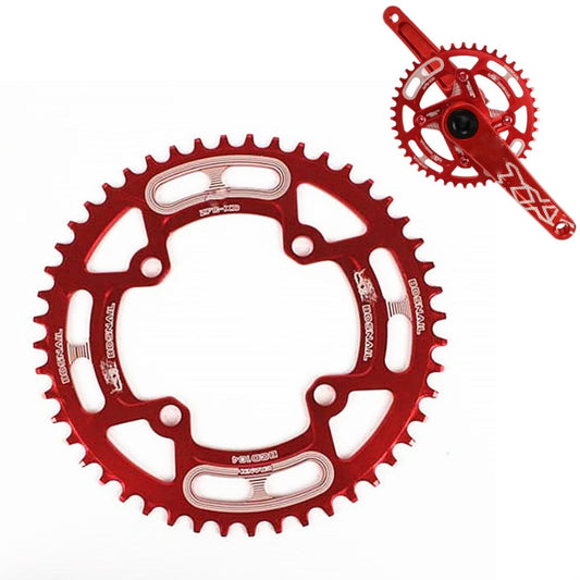 Snail Positive And Negative Tooth Discs Mountain Bike Single Disc Large Tooth Disc 104mm Bcd, Specification:50T(Red) - Outdoor & Sports by Snail | Online Shopping UK | buy2fix