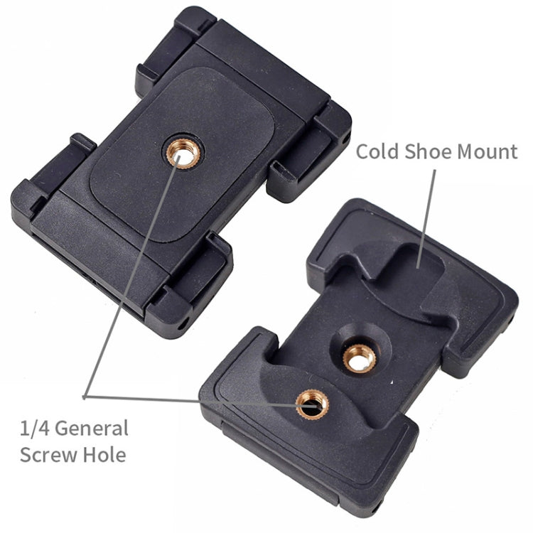 Xiletu Xj-12 Live Broadcast Bracket Fixing Clip Tripod Mount Phone Clamp with 1/4 inch Screw Holes & Cold Shoe Base - Camera Accessories by Xiletu | Online Shopping UK | buy2fix