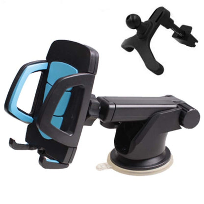 Car Phone Holder Car Air Outlet Mobile Phone Holder Suction Cup Navigation Instrument Panel General, Style:3 in 1(Blue) - Car Holders by buy2fix | Online Shopping UK | buy2fix