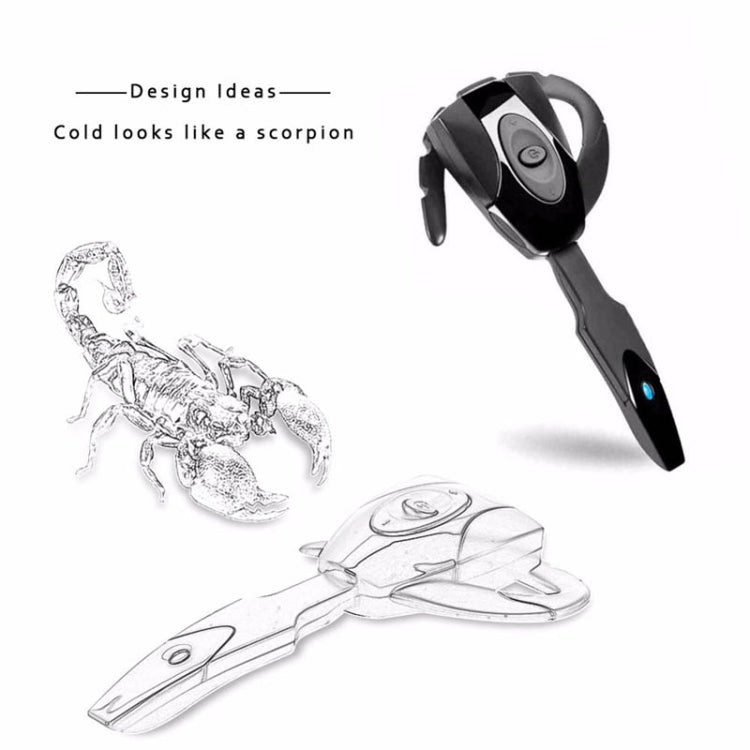 PS3 Bluetooth 5.0 Scorpion Unilateral Hanging Ear Bluetooth Earphone Black Hole Headset - Bluetooth Earphone by buy2fix | Online Shopping UK | buy2fix