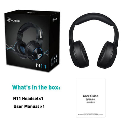 NUBWO N11 Gaming Subwoofer Headphone with Mic, Style:Single USB(Black and Blue) - Multimedia Headset by NUBWO | Online Shopping UK | buy2fix