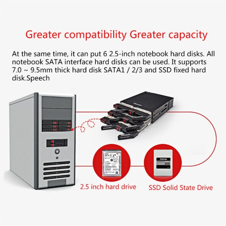 OImaster MR-6601 Six-Bay Optical Drive Hard Disk Box - Optical Drives Cases by OImaster | Online Shopping UK | buy2fix