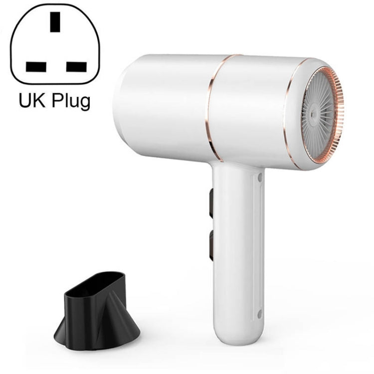 Home Dormitory Mute High-Power Hot And Cold Air Hair Dryer, 220V UK Plug(White) - Home & Garden by buy2fix | Online Shopping UK | buy2fix