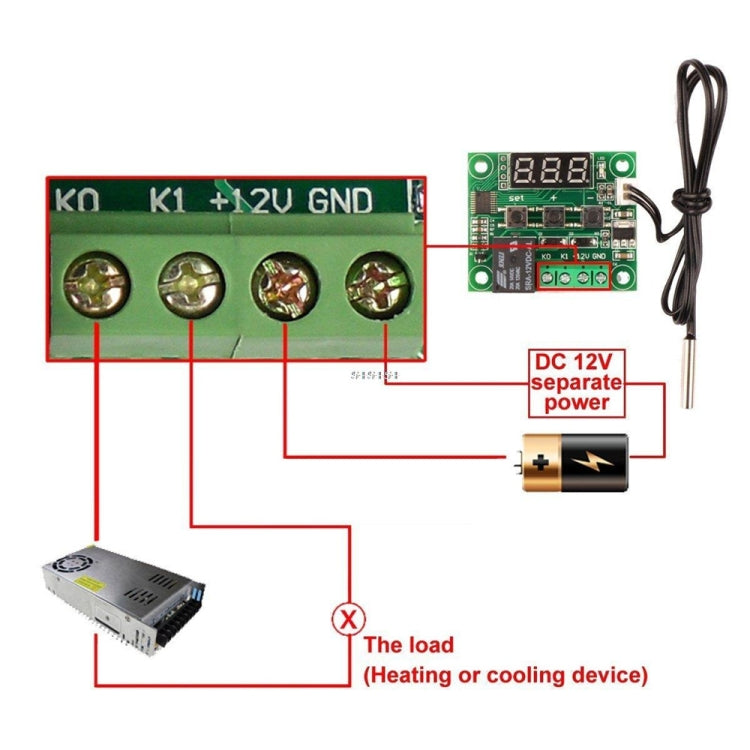 XH-W1209 Digital Cool/Heat Temperature Thermostat Thermometer Controller On/Off Switch - Consumer Electronics by buy2fix | Online Shopping UK | buy2fix