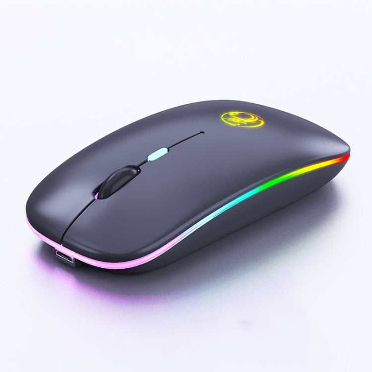 iMICE  E-1300 4 Keys 1600DPI Luminous Wireless Silent Desktop Notebook Mini Mouse, Style:Dual-modes Luminous Edition(Black) -  by iMICE | Online Shopping UK | buy2fix