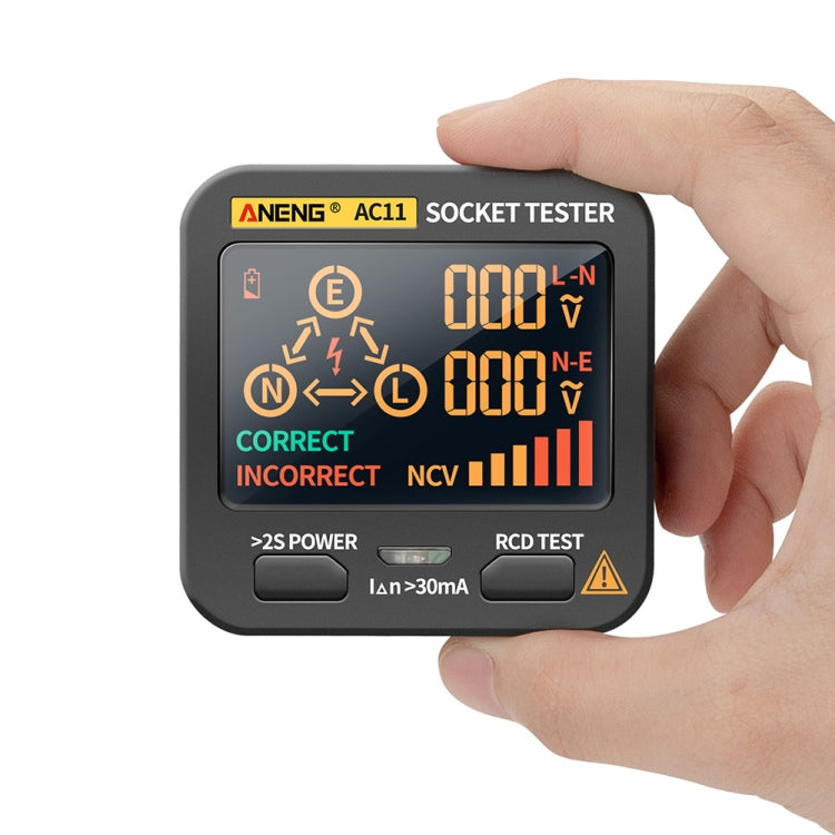 ANENG AC11 Multifunctional Digital Display Socket Tester Electrical Ground Wire Tester(US Plug) - Consumer Electronics by ANENG | Online Shopping UK | buy2fix