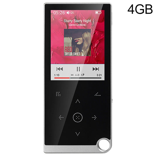 E05 2.4 inch Touch-Button MP4 / MP3 Lossless Music Player, Support E-Book / Alarm Clock / Timer Shutdown, Memory Capacity: 4GB without Bluetooth(Silver Grey) - Consumer Electronics by buy2fix | Online Shopping UK | buy2fix