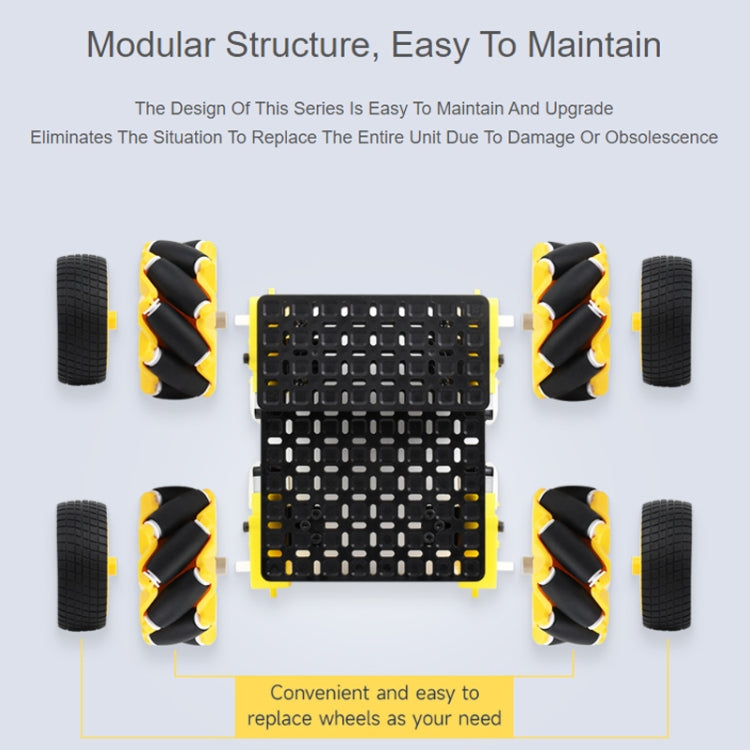 Waveshare Smart Mobile Robot Chassis Kit, Chassis:Normal(Normal Wheels) - Robotics Accessories by Waveshare | Online Shopping UK | buy2fix