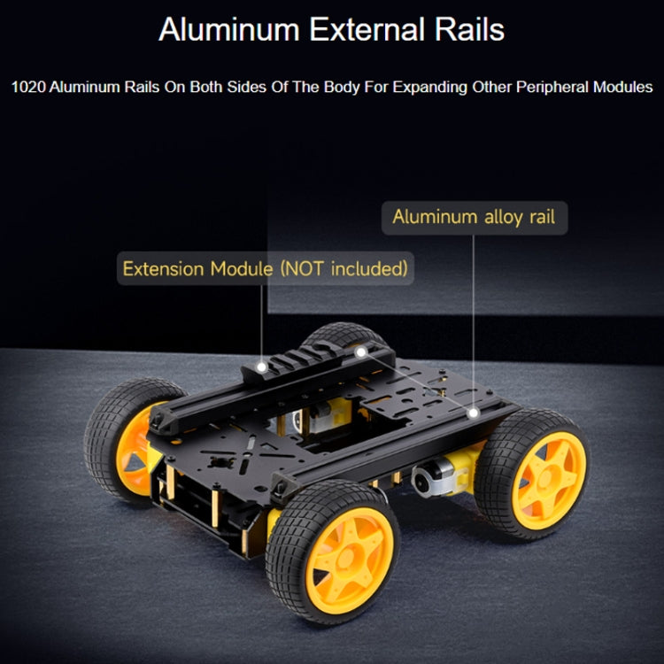 Waveshare Smart Mobile Robot Chassis Kit, Chassis:With Shock-absorbing(Normal Wheels) - Robotics Accessories by Waveshare | Online Shopping UK | buy2fix