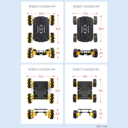 Waveshare Smart Mobile Robot Chassis Kit, Chassis:With Shock-absorbing(Normal Wheels) - Robotics Accessories by Waveshare | Online Shopping UK | buy2fix