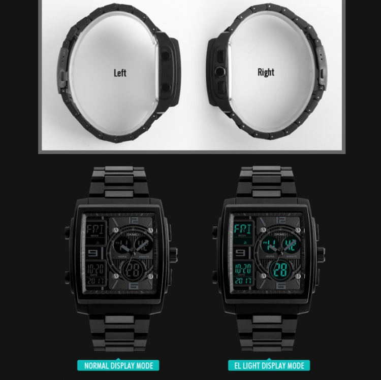 SKMEI 1274  Men Fashion Electronic Watch Multifunctional Outdoor Sports Watch(Black) - Sport Watches by SKMEI | Online Shopping UK | buy2fix