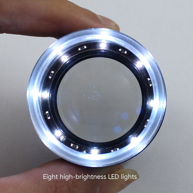 8 LED Lights 3 Groups Of Optical Glass HD With Scale 10 Times Magnifying Glass, Specification: Complex Scale Board - Consumer Electronics by buy2fix | Online Shopping UK | buy2fix