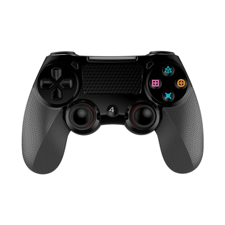 2 PCS Bluetooth Wireless Gamepad Touch Screen With Light Audio Dual Vibration Controller For PS4(Black) - Gamepads by buy2fix | Online Shopping UK | buy2fix