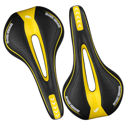 YAFEE YF-1018 Mountain Bike Saddle Bicycle Riding Saddle Bicycle Saddle(Black Yellow) - Bicycle Saddle by YAFEE | Online Shopping UK | buy2fix