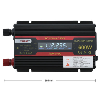 XUYUAN 600W Car Inverter LCD Display Converter, Specification: 24V to 220V -  by XUYUAN | Online Shopping UK | buy2fix