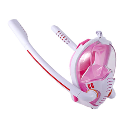 Snorkeling Mask Double Tube Silicone Full Dry Diving Mask Adult Swimming Mask Diving Goggles, Size: L/XL(White/Pink) - DJI & GoPro Accessories by buy2fix | Online Shopping UK | buy2fix