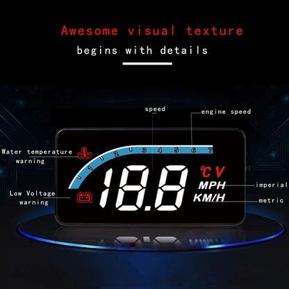L1 HUD Head-Up Display Speed Water Temperature OBD Car Display - Head Up Display System by buy2fix | Online Shopping UK | buy2fix