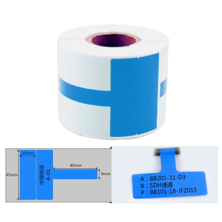 Printing Paper Cable Label For NIIMBOT B50 Labeling Machine(03T-Blue) - Printer Accessories by NIIMBOT | Online Shopping UK | buy2fix