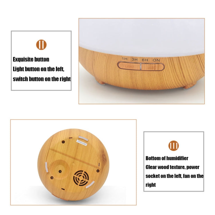 YCTA-008 Household Mute Small Wood Grain Colorful Light Aroma Diffuser Night Tree Air Humidifier, Product specifications: EU Plug(Light Wood Grain) - Home & Garden by buy2fix | Online Shopping UK | buy2fix