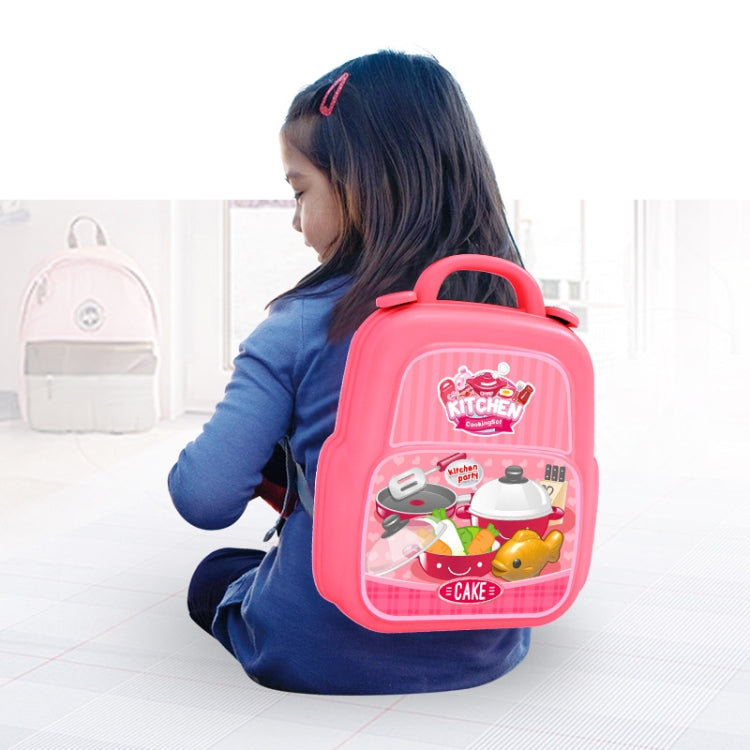 Educational Toys Children Simulation Pretend Play House Toys Kit Backpack(Kitchen) - Pretend Play Toys by buy2fix | Online Shopping UK | buy2fix