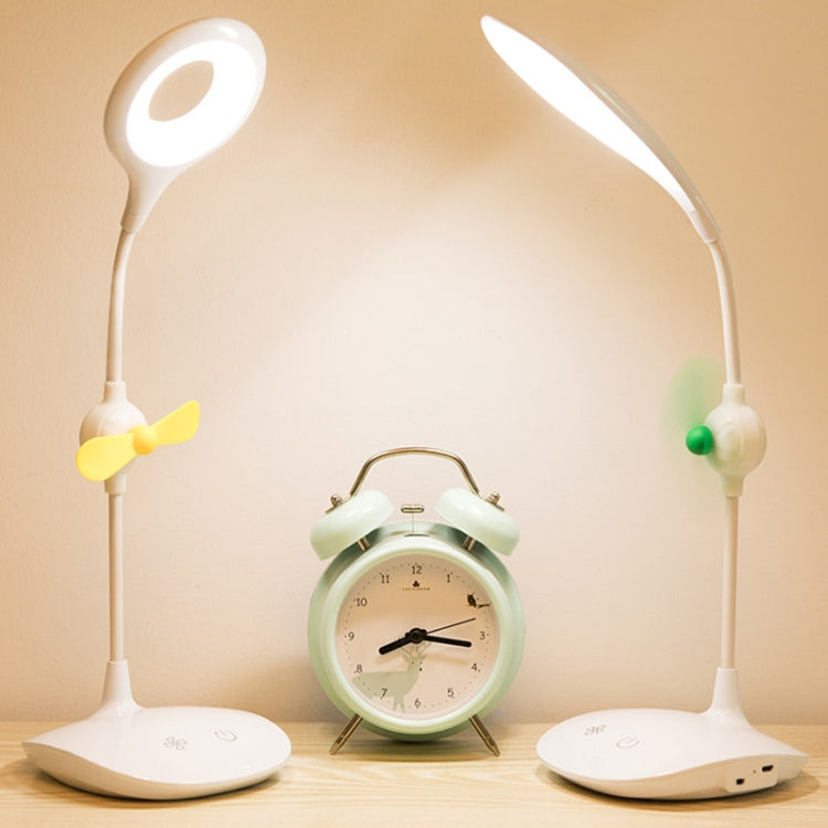 WS-8010 LED Fan Desk Lamp Bedside Desk USB Folding Desk Lamp, Colour: Ring -  by buy2fix | Online Shopping UK | buy2fix