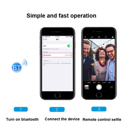 3 PCS Bluetooth Remote Control Diamond-Shaped Selfie Mobile Phone Camera Remote Control(White) - Phone Remote Control by buy2fix | Online Shopping UK | buy2fix