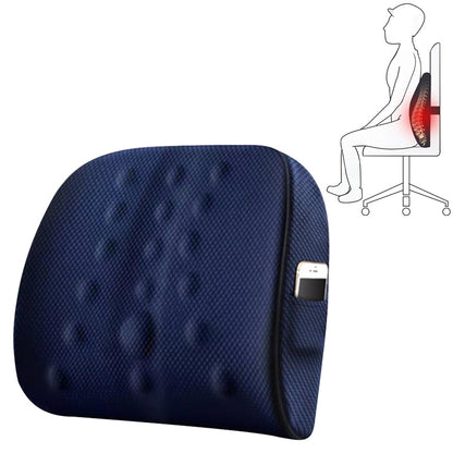 Lumbar Cushion Office Maternity Seat Cushion Car Lumbar Memory Foam Lumbar Pillow,Style: 3D Upgrade Core (Blue) - Cushions & Pillows by buy2fix | Online Shopping UK | buy2fix