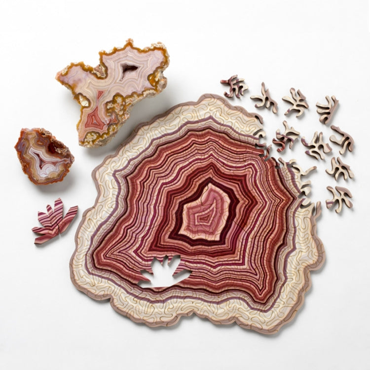 Allotype Agate Puzzle Difficult Wooden Jigsaw Puzzle Toy(Red) - Puzzle Toys by buy2fix | Online Shopping UK | buy2fix
