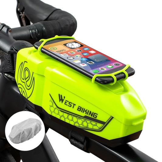 WEST BIKING Bicycle Front Beam Top Tube Bag Mountain Road Bike Waterproof Riding Equipment(Yellow Green) - Bicycle Bags by WEST BIKING | Online Shopping UK | buy2fix