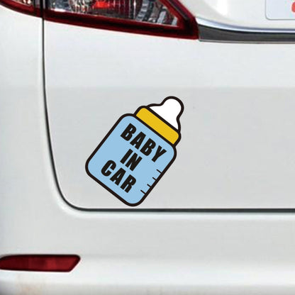 10 PCS There Is A Baby In The Car Stickers Warning Stickers Style: CT223P Triangle Girl Adhesive Stickers - Warning Sticker by buy2fix | Online Shopping UK | buy2fix