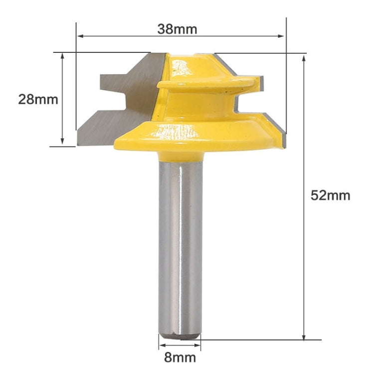 8 Handles 45 Degree Tenon And Tenon Woodworking Milling Cutter - Others by buy2fix | Online Shopping UK | buy2fix