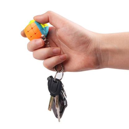 2 PCS Mini Keychain Magic Cube Decompression Toy Gear Keychain - Magic Cubes by buy2fix | Online Shopping UK | buy2fix