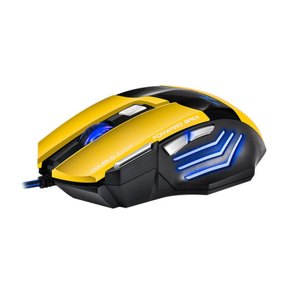 IMICE X7 2400 DPI 7-Key Wired Gaming Mouse with Colorful Breathing Light, Cable Length: 1.8m(Sunset Yellow E-commerce Version) - Wired Mice by IMICE | Online Shopping UK | buy2fix