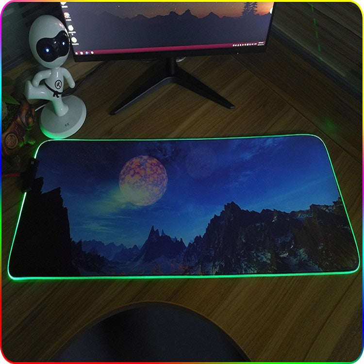 350x600x3mm F-01 Rubber Thermal Transfer RGB Luminous Non-Slip Mouse Pad(Colorful Brick) - Mouse Pads by buy2fix | Online Shopping UK | buy2fix