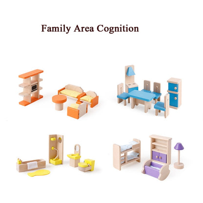 Onshine Pretend Play Scene DIY Role Playing Wooden Furniture Accessories, Style: Family Doll - Pretend Play Toys by buy2fix | Online Shopping UK | buy2fix