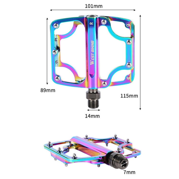 1 Pair WEST BIKING YP0802081 Mountain Road Bike Colorful Pedals(Colorful) - Outdoor & Sports by WEST BIKING | Online Shopping UK | buy2fix