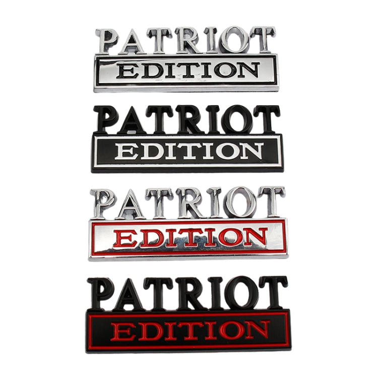 2 PCS Patriot Edition Metal Leaf Board Car Stickers Back Tail Box Label(Silver Black) - Decorative Sticker by buy2fix | Online Shopping UK | buy2fix