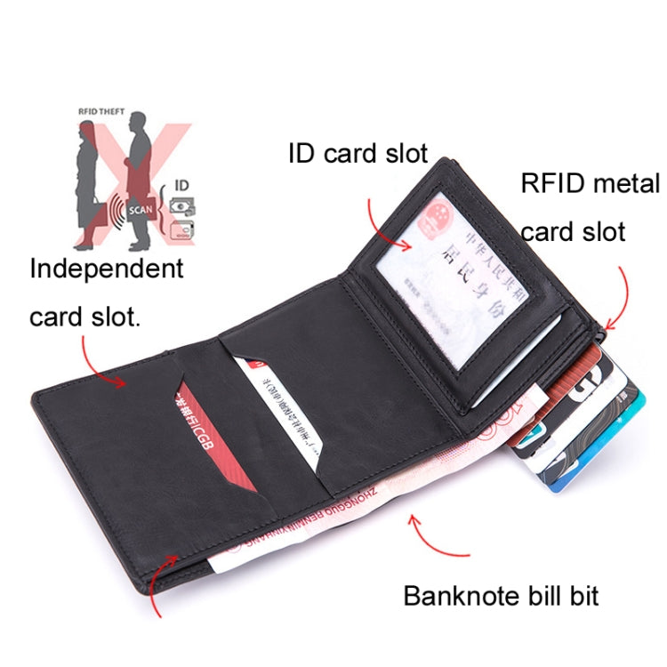 RFID Anti-Theft Aluminum Alloy Card Case(Carbon Fiber Black) - Antimagnetic RFID Package by buy2fix | Online Shopping UK | buy2fix