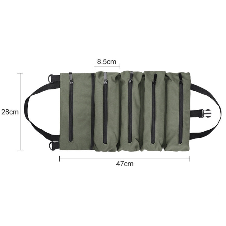 Car Canvas Tool Hanging Bag Electrician Package Car Tool Bag(Khaki) - Storage Bags & Boxes by buy2fix | Online Shopping UK | buy2fix