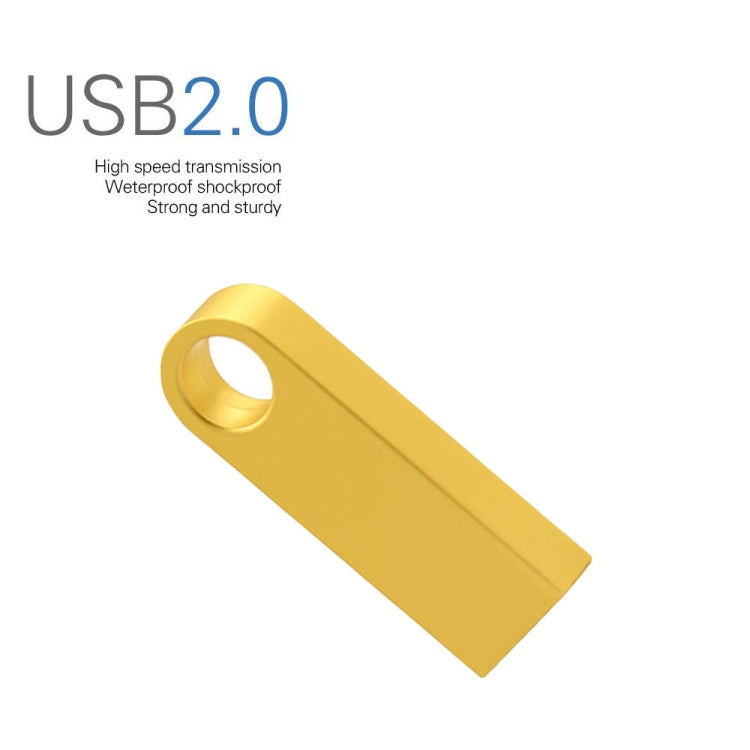 SE9 USB 2.0 Car Metal U Disk High-Speed Transmission U Disk, Capacity: 16GB (Golden) - USB Flash Drives by buy2fix | Online Shopping UK | buy2fix