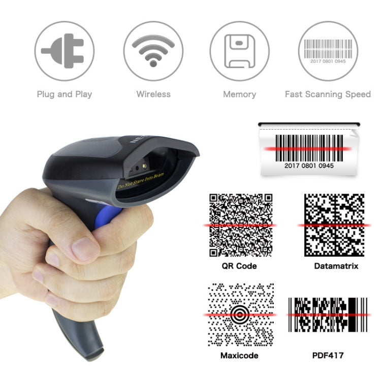 NETUM High-Precision Barcode QR Code Wireless Bluetooth Scanner, Model: Bluetooth + 2.4G + Wired - Barcode Scanner by NETUM | Online Shopping UK | buy2fix