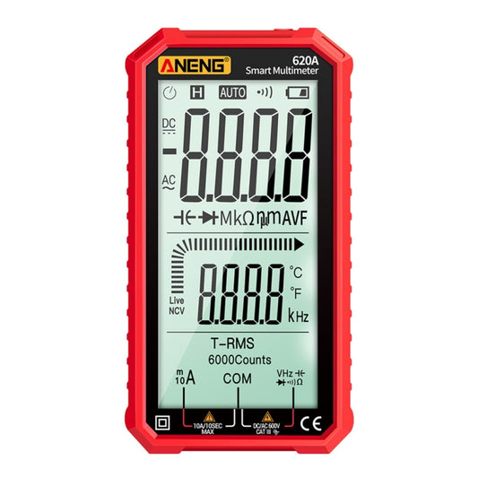 ANENG 620A Full Screen Smart Digital Multimeter(Red) - Consumer Electronics by ANENG | Online Shopping UK | buy2fix