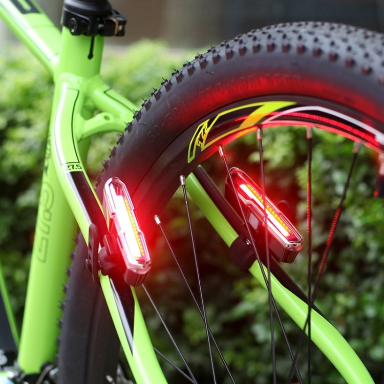 Bicycle Light USB Charging LED Warning Light Night Riding COB Tail Light, Specification: 7505C Red White Blue Light - Taillights by buy2fix | Online Shopping UK | buy2fix