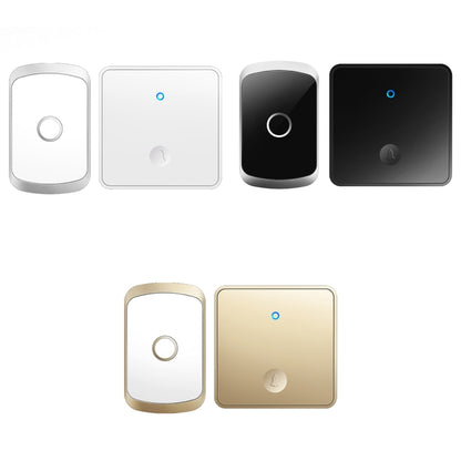 CACAZI FA50 1 For 1 Push-button Self-generating Wireless Doorbell, Plug:US Plug(Gold) - Wireless Doorbell by CACAZI | Online Shopping UK | buy2fix