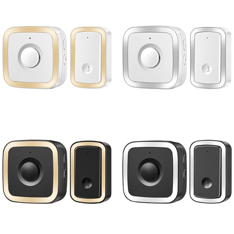 CACAZI A58 1 For 1 Smart Wireless Doorbell without Battery, Plug:EU Plug(Black Gold) - Wireless Doorbell by CACAZI | Online Shopping UK | buy2fix