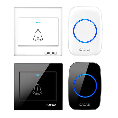 CACAZI H10 1 For 1 Wireless Smart Doorbell without Battery, Plug:UK Plug(White) - Wireless Doorbell by CACAZI | Online Shopping UK | buy2fix